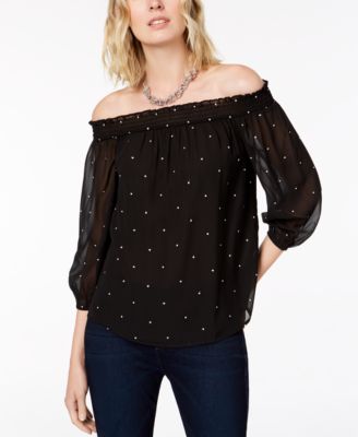 macy's inc off the shoulder tops