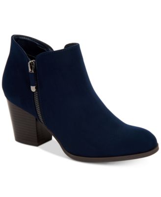 women blue booties