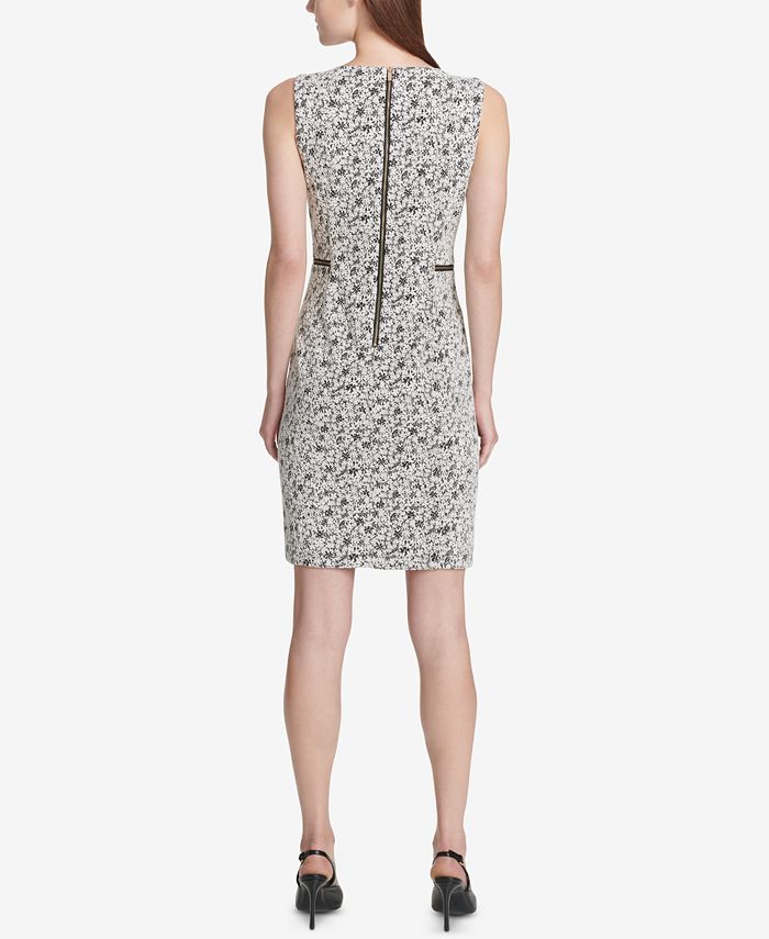 Calvin Klein Jacquard Sheath Dress - Macy's