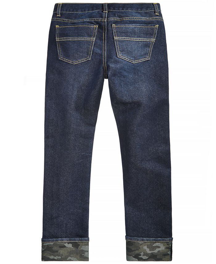 Epic Threads Big Boys Camo-Cuffed Jeans, Created for Macy's - Macy's