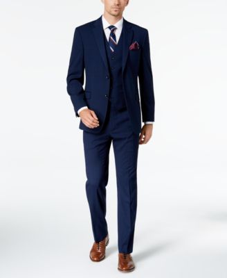 tommy hilfiger blue plaid suit