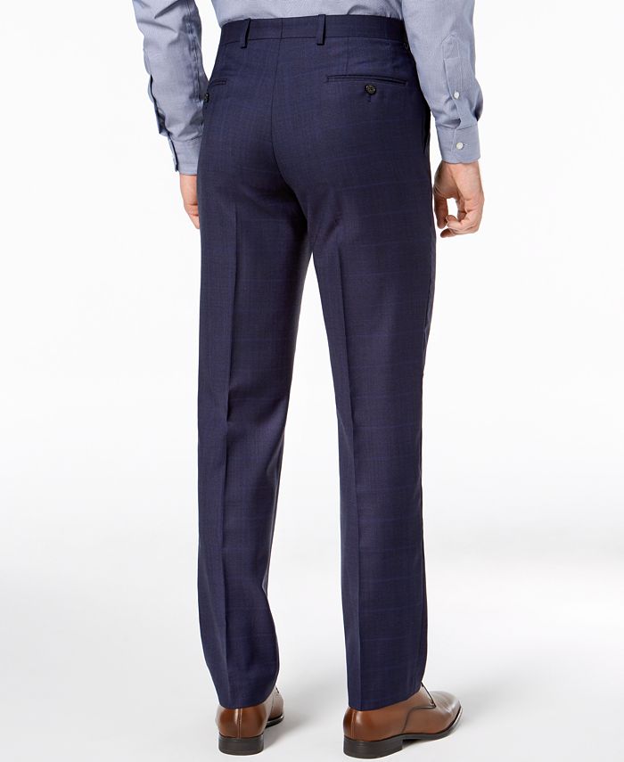 Lauren Ralph Lauren Mens Classic Fit Ultraflex Stretch Blue Check Suit