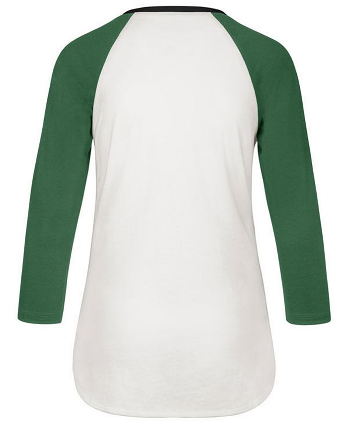 '47 Brand Women's Philadelphia Eagles Splitter Ombre Raglan TShirt