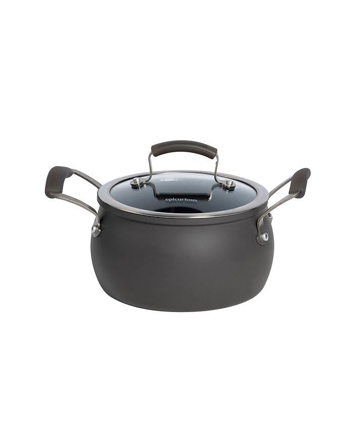 Belgique Hard-Anodized 3-Qt. Soup Pot with Lid, Created for Macy's - Macy's