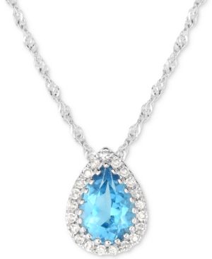 image of Blue Topaz (3/4 ct. t.w.) & Diamond Accent 18