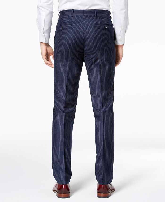 DKNY Men's Modern-Fit Navy Pinstripe Suit Pants - Macy's