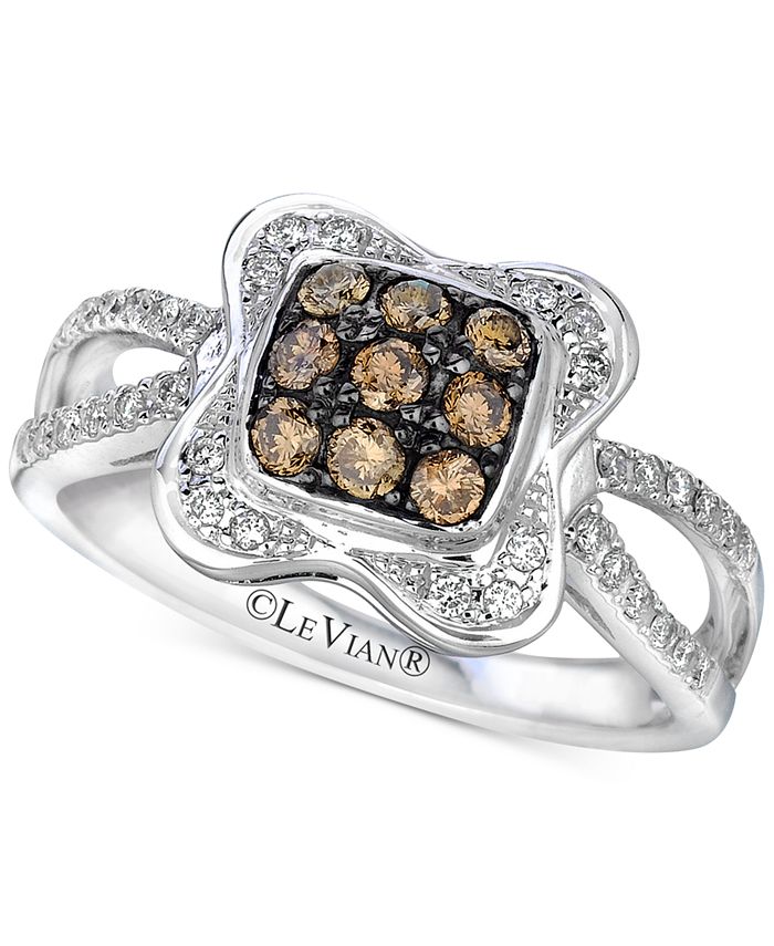 Le Vian - Diamond Cluster Ring (1/2 ct. t.w.) in 14k White Gold