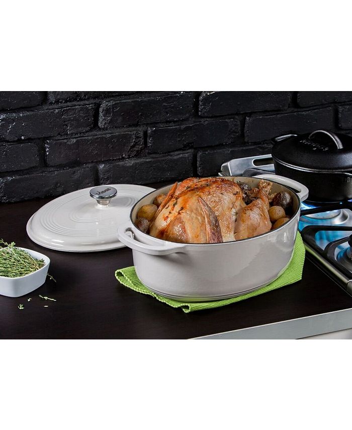 Lodge 7.5qt. Oyster White Dutch Oven Macy's