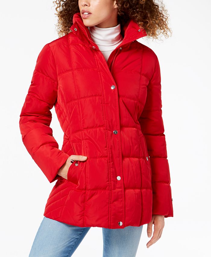 Tommy Hilfiger Hooded Faux-Fur-Trim Puffer Coat, Created for Macy's ...