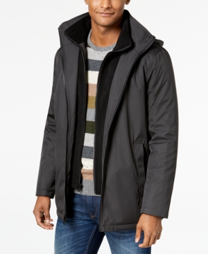 Calvin Klein Men's Ripstop Full-Zip Jacket with Fleece Bib