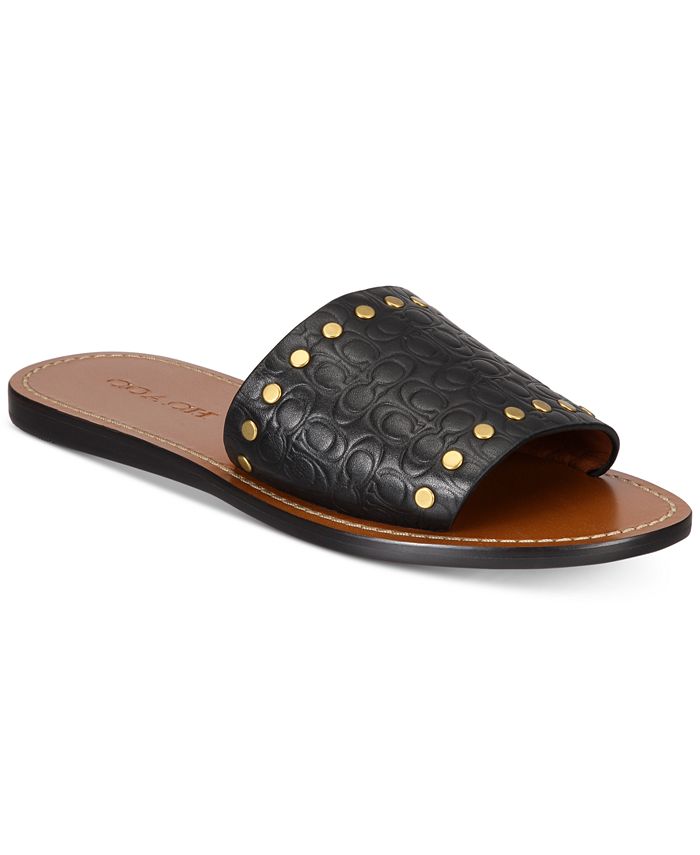 COACH Slide with Rivets Sandals & Reviews - Sandals - Shoes - Macy's