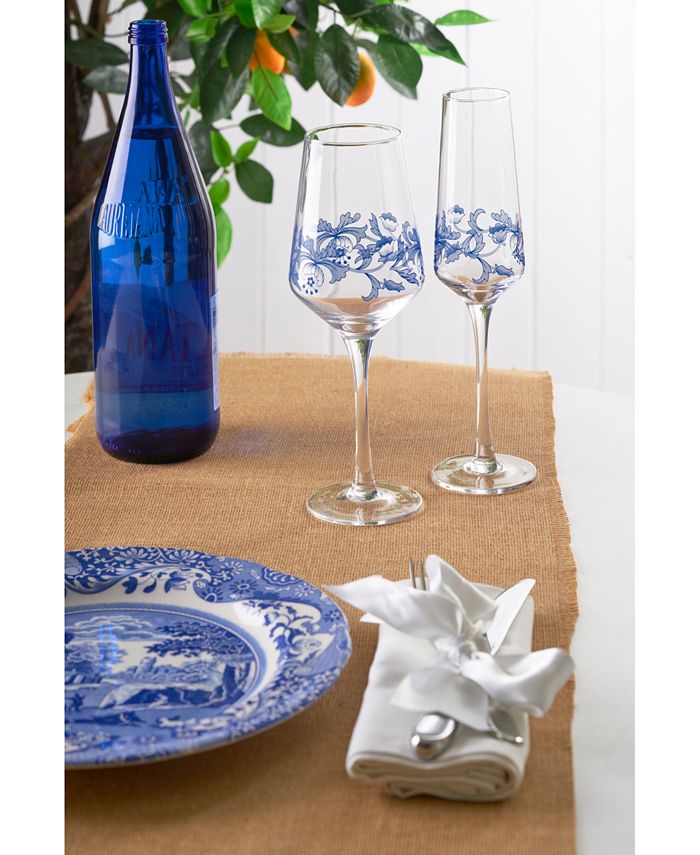 Spode Blue Italian Stemless Wine Glasses, Set of 4 Macy's