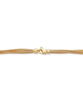Macy's - Cultured Freshwater Pearl (6-1/2 mm) Multi-Strand 18" Lariat Necklace in 14k Gold-Plated Sterling Silver