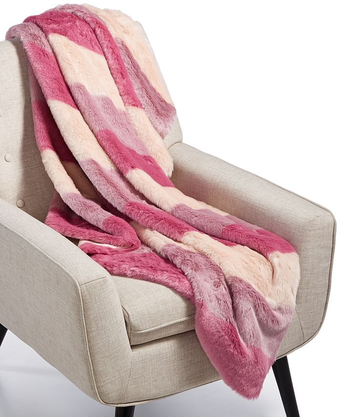Macys martha stewart shop faux fur throw