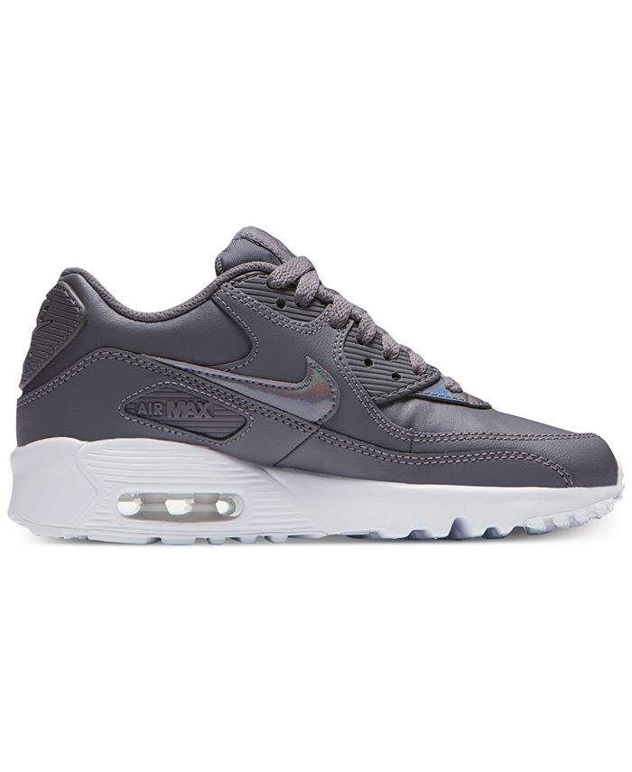 Nike Girls' Air Max 90 Leather Running Sneakers from Finish Line - Macy's