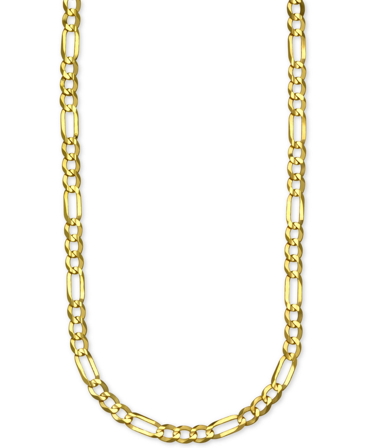 Italian Gold Figaro Link 22" Chain Necklace In 14k Gold