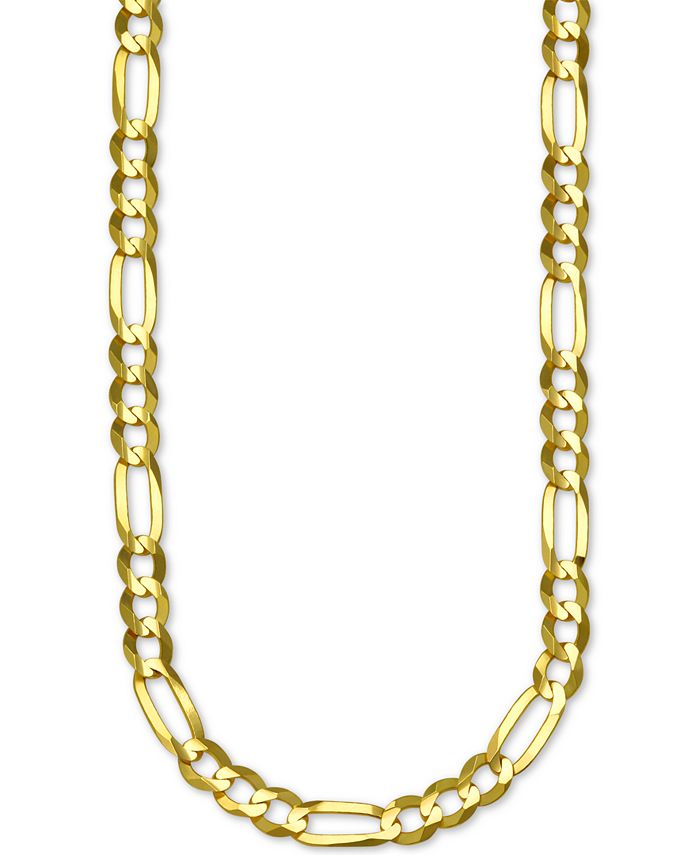 Italian Gold - Figaro Link 24" Chain Necklace in 14k Gold