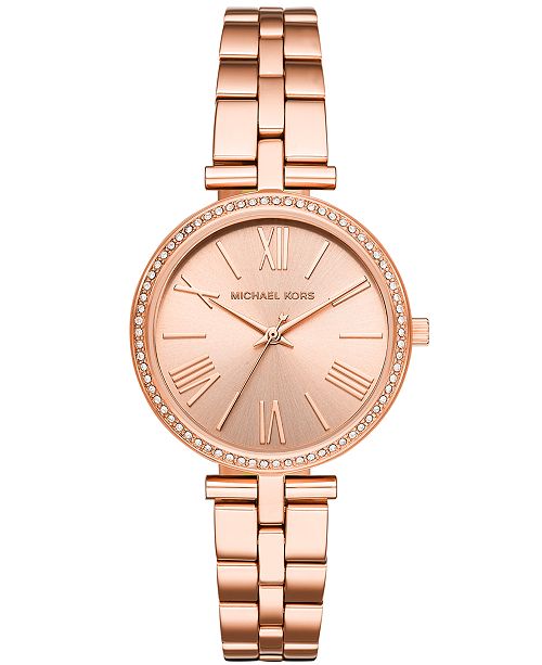 Michael Kors Women's Maci Rose GoldTone Stainless Steel Bracelet Watch