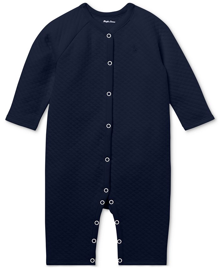 Ralph Lauren Baby Boys Quilted Jacquard Coverall Macy's