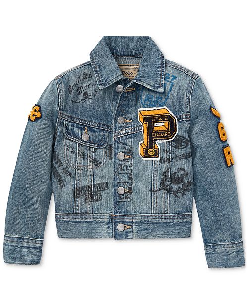 Polo Ralph Lauren Little Boys Graphic Denim Cotton Trucker Jacket