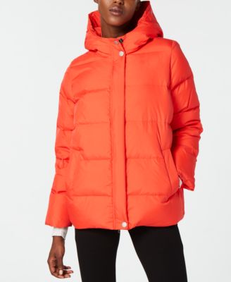 eileen fisher hooded puffer coat