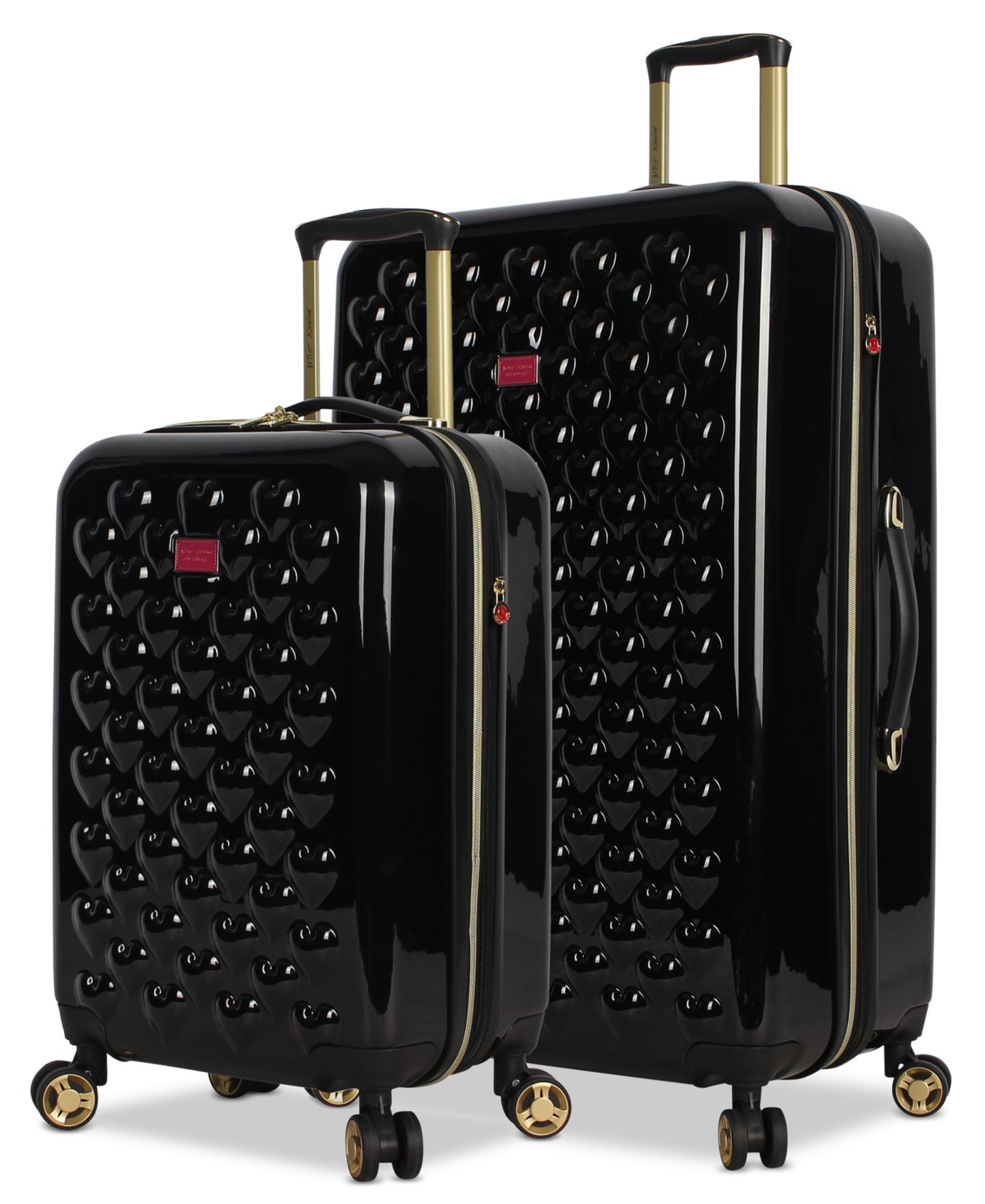 Чемоданы Betsey Johnson Heart to Heart Hardside Luggage Collection, цвет: Чёрный — фото 1