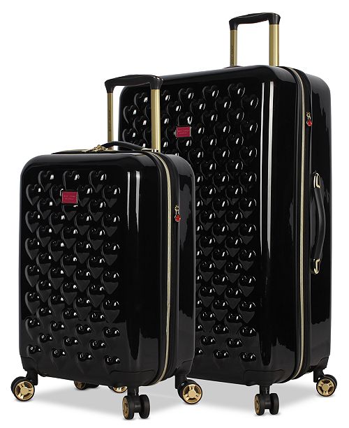 Betsey Johnson Heart to Heart Expandable Hardside Luggage Collection ...