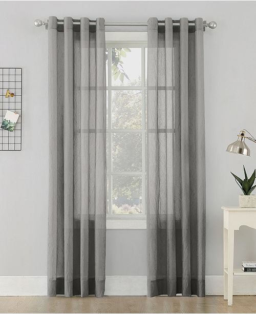 Lichtenberg No 918 Crushed Sheer Voile 51 X 63 Grommet Curtain