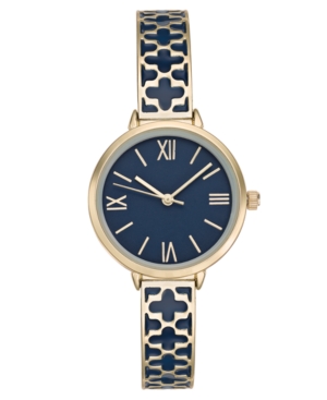 image of Charter Club Women-s Gold-Tone & Enamel Bracelet Watch 34mm, Created for Macy-s
