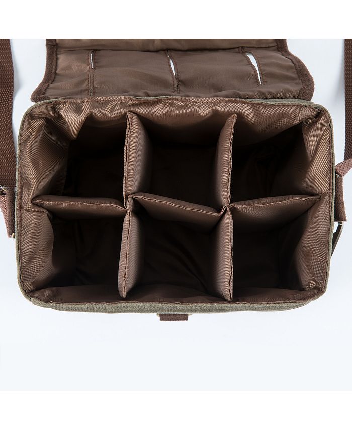 Picnic Time Legacy® by Khaki Green & Brown Beer Caddy Cooler Tote with Opener Macy's