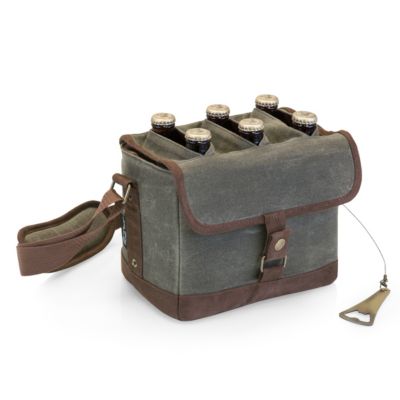 Legacy&reg; by Khaki Green & Brown Beer Caddy Cooler Tote with Opener