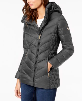 Michael michael kors asymmetrical hooded packable puffer coat online