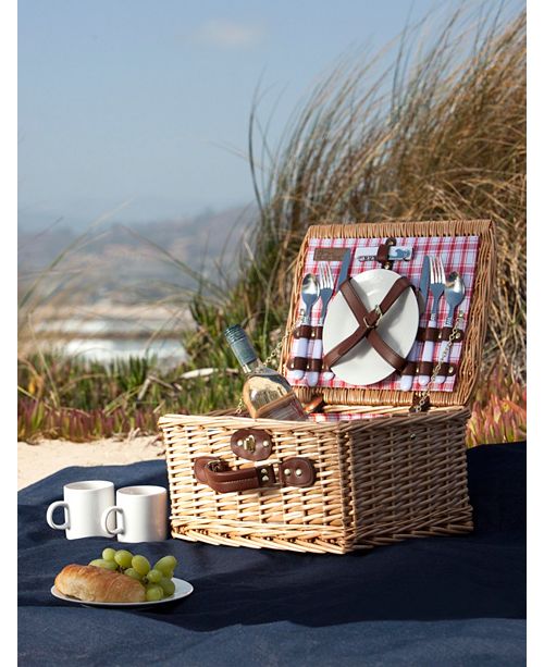 Picnic Time Plaid Red Catalina Picnic Basket & Reviews Outdoor Dining & Picnic Dining