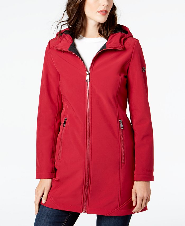 Calvin Klein Hooded Stretch Raincoat Macy s
