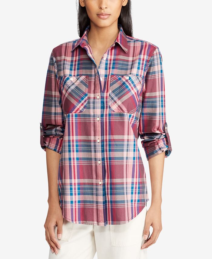 Lauren Ralph Lauren Plaid Twill Cotton Shirt Macy's
