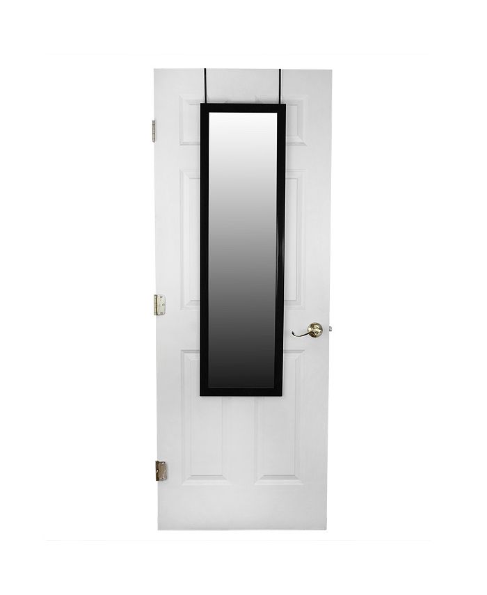 Home Basics Over The Door Mirror, Black Macy's