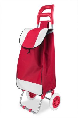 Home Basics - Printed Rolling Shopping Cart Solid