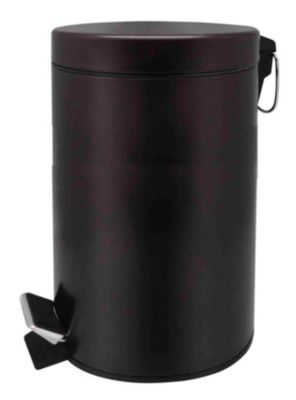 Home Basics - 12 Liter Round Waste Bin, Bronze