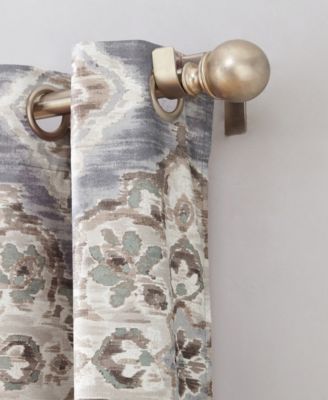 Regina Floral Watercolor Room Darkening Grommet Curtain Panel