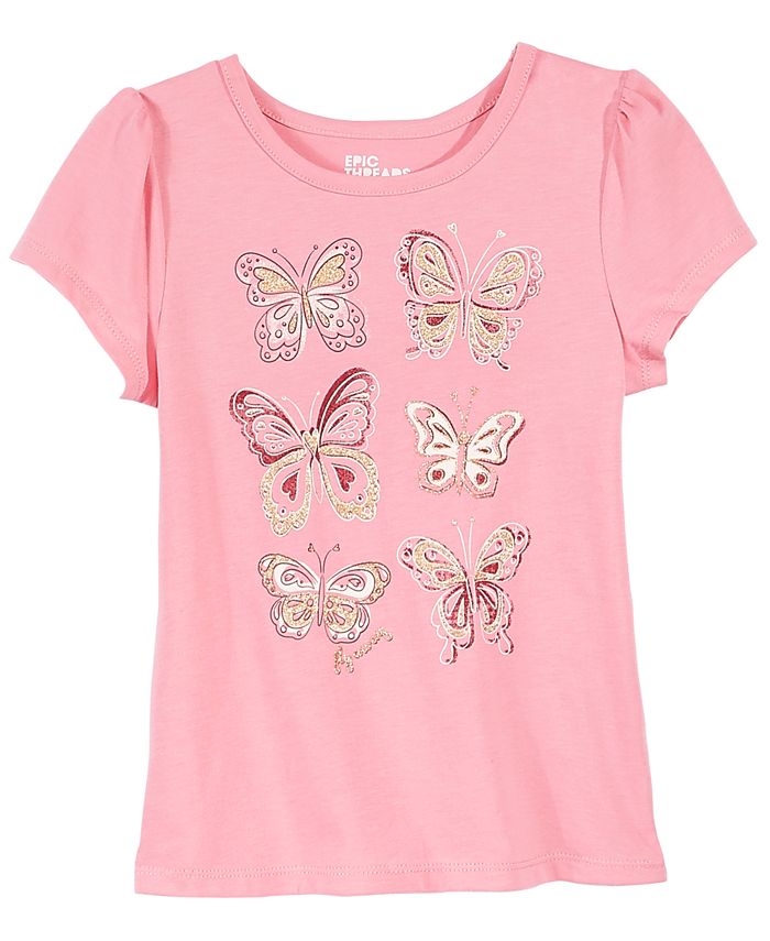 Epic Threads Toddler Girls Butterfly-Print T-Shirt, Created for Macy's ...