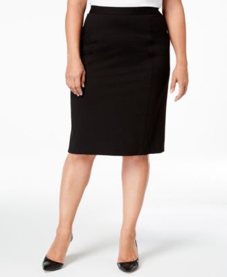 macy's black pencil skirt