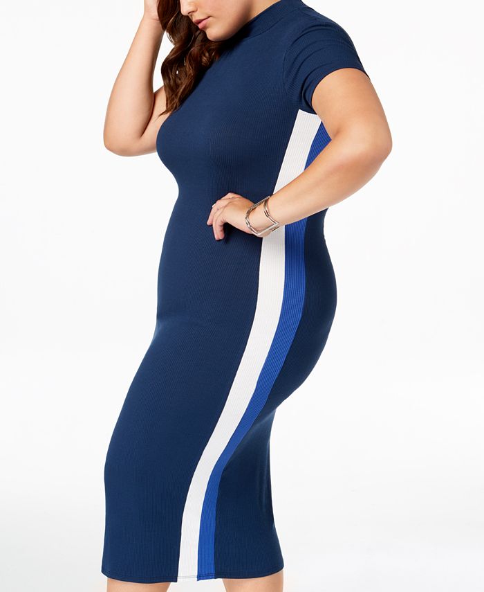 Soprano Trendy Plus Size Striped Bodycon Dress Macy's