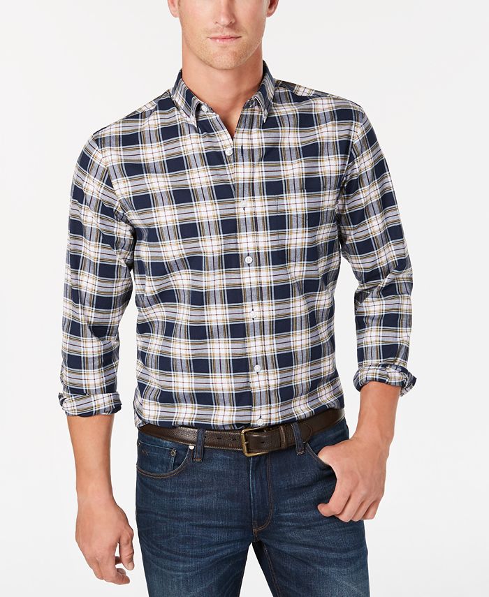Club Room Men's Connery Plaid Shirt, Created for Macy's & Reviews ...