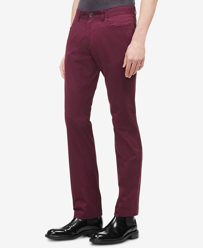 Calvin Klein Men's Sateen Bowery Casual Pants & Reviews - Pants - Men -  Macy's