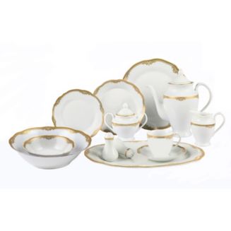 Lorren Home Trends Catherine 57-Pc. Dinnerware Set, Service for 8 - Macy's