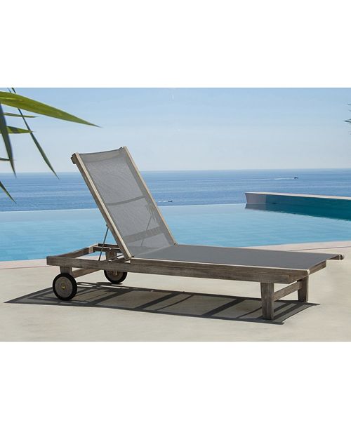 Courtyard Casual Driftwood Teak Contemporary Deck Side Outdoor
