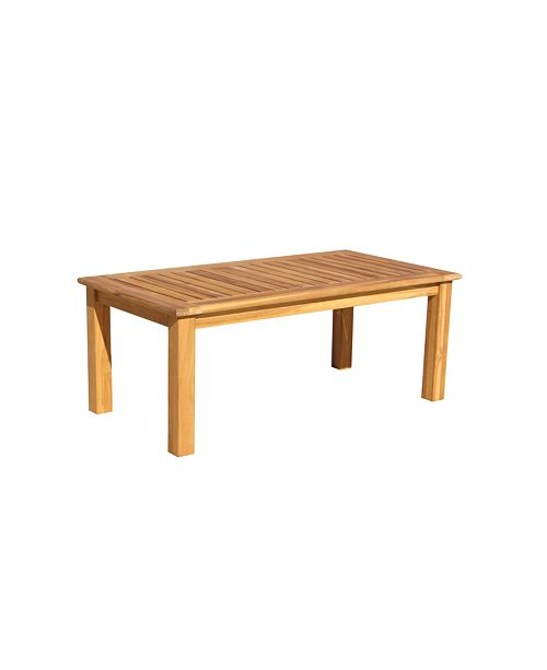 Courtyard Casual Teak Heritage Outdoor Teak Coffee Table Reviews Furniture Macy S