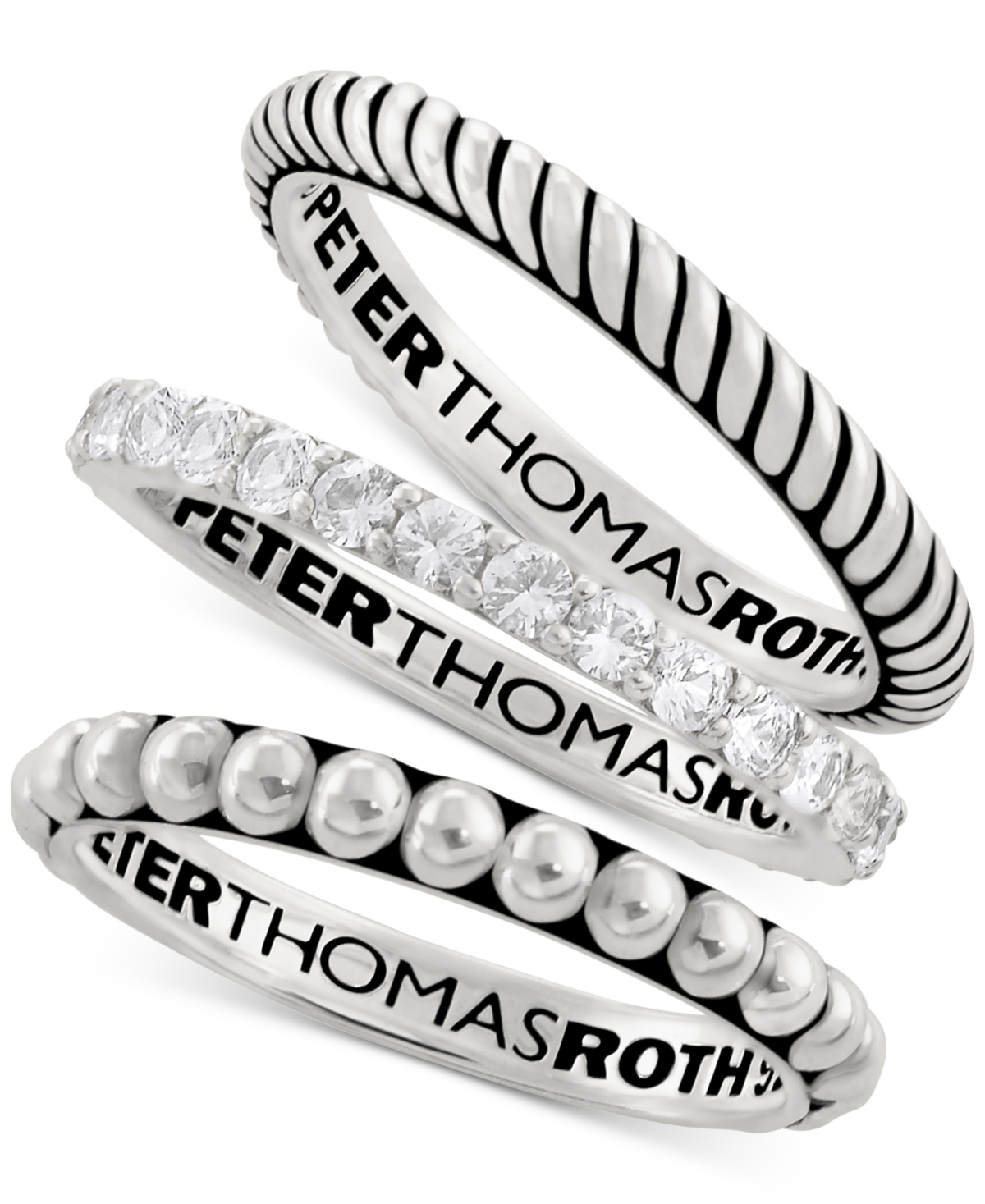 Peter ThomasTopaz Stacking Band (3/4 ct. t.w.) in Sterling Silver - White