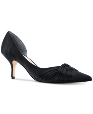 Nina Blakely Half D'orsay Pointy Toe Pump In Black