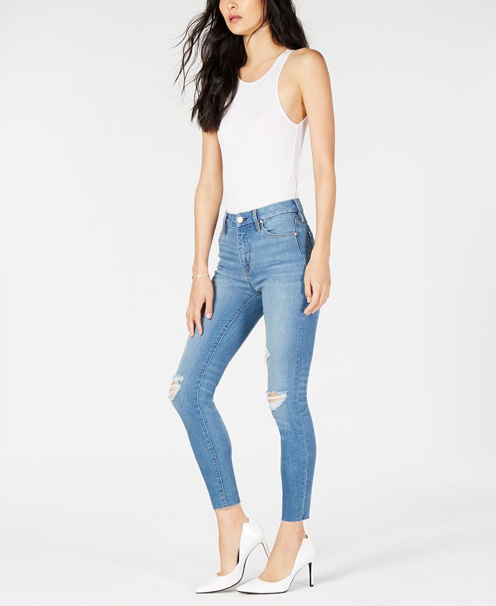 Kendall + Kylie The Push-Up Ultra-Stretch Ripped Skinny Jeans - Macy's
